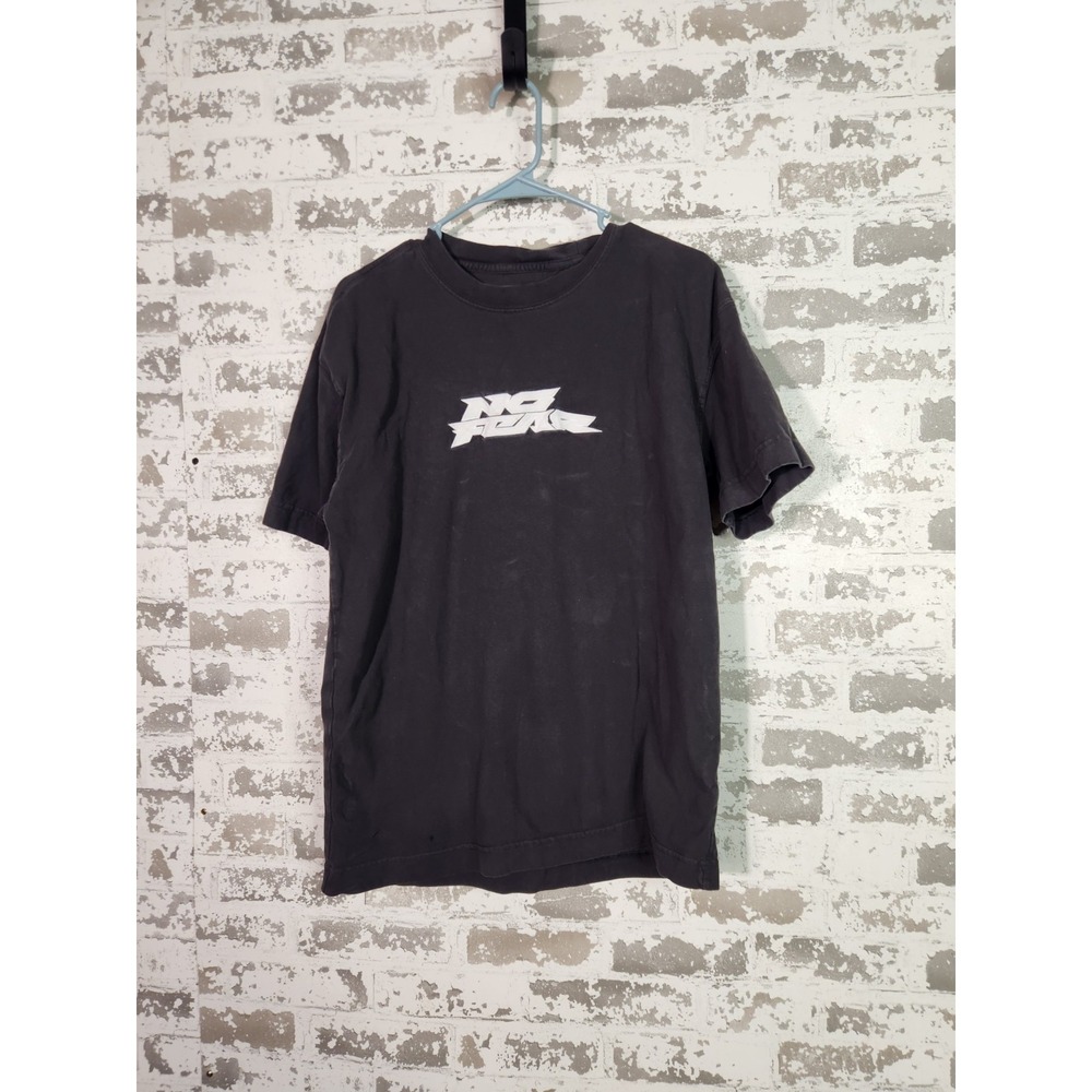 No Fear Heavyweight Boxy Fit Embroidered Logo Tee Shirt Size Medium Black